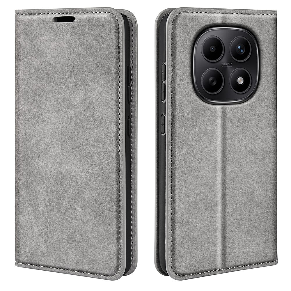 Xiaomi Redmi Note 15 4G (Global) Stativskal Skin Touch TPU + PU Läder Plånbok Folio Flip mobilskal