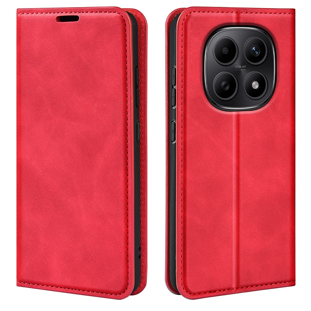 Xiaomi Redmi Note 15 4G (Global) Stativskal Skin Touch TPU + PU Läder Plånbok Folio Flip mobilskal