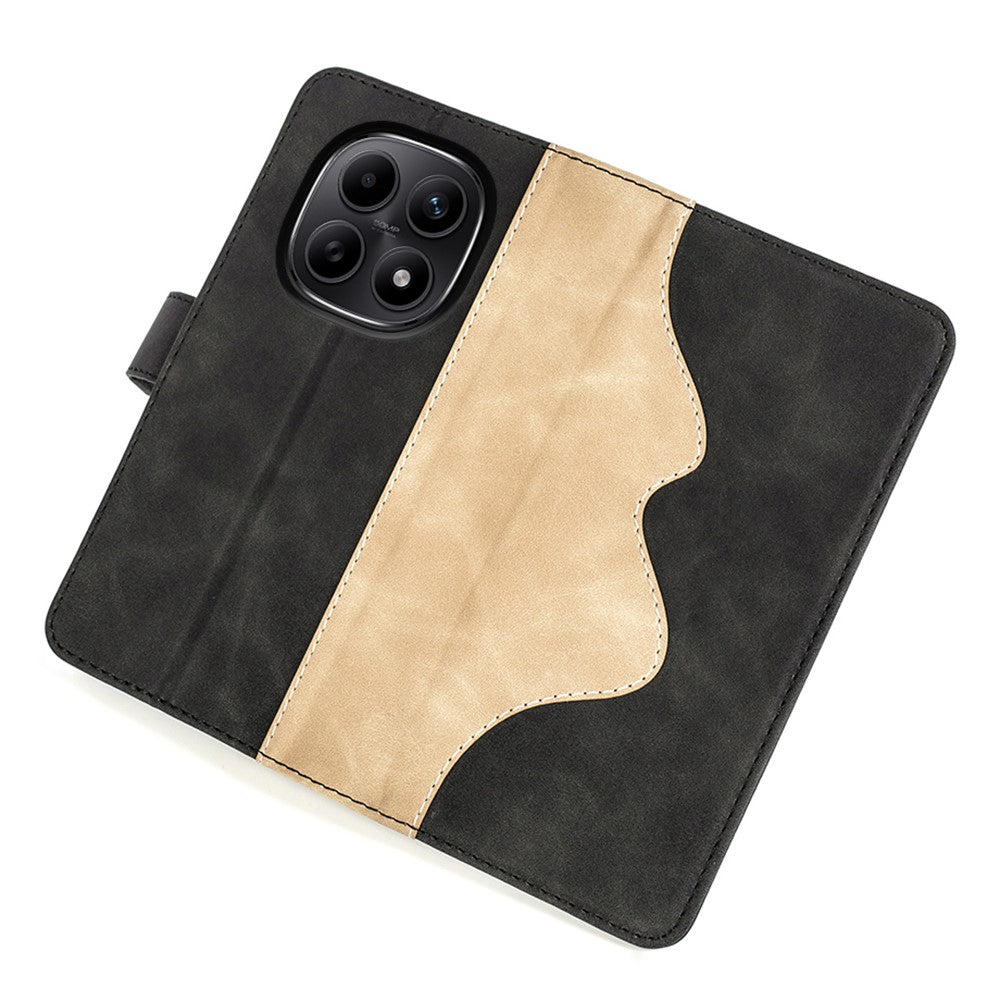 For Xiaomi Redmi Note 15 4G (Global) Wallet Case Leather Phone Cover Splicing Color