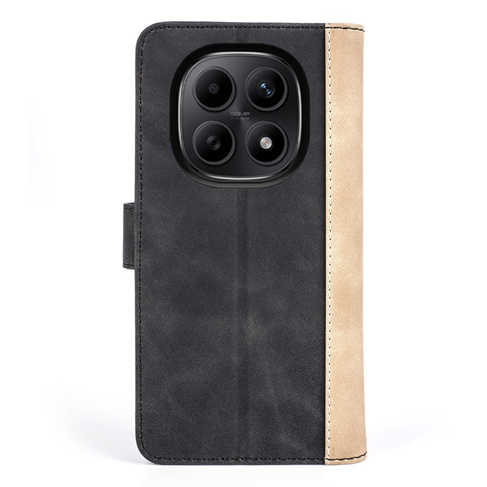 For Xiaomi Redmi Note 15 4G (Global) Wallet Case Leather Phone Cover Splicing Color