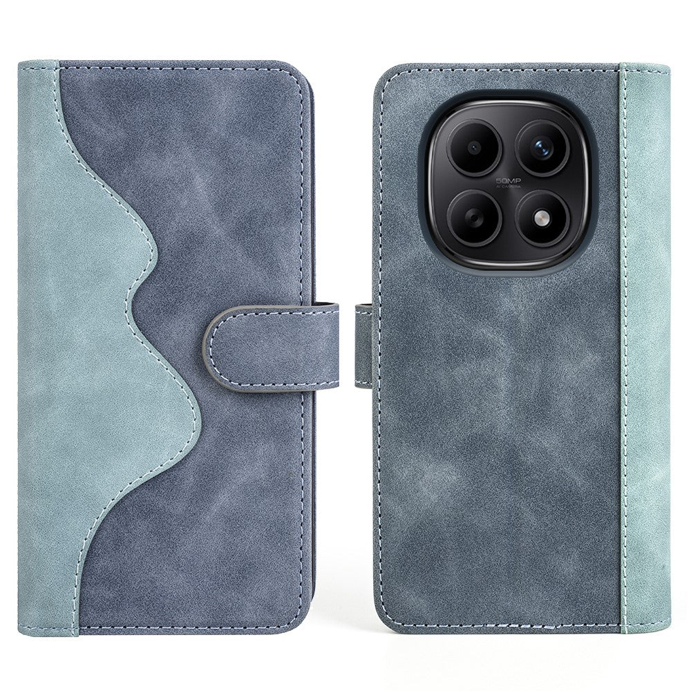 For Xiaomi Redmi Note 15 4G (Global) Wallet Case Leather Phone Cover Splicing Color