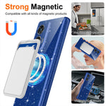 Magnetisk Cover til Motorola Edge 50 Fusion 5G / G96 5G Glitrende TPU Stødsikkert Telefoncover med Snor