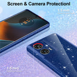 Magnetisk Cover til Motorola Edge 50 Fusion 5G / G96 5G Glitrende TPU Stødsikkert Telefoncover med Snor