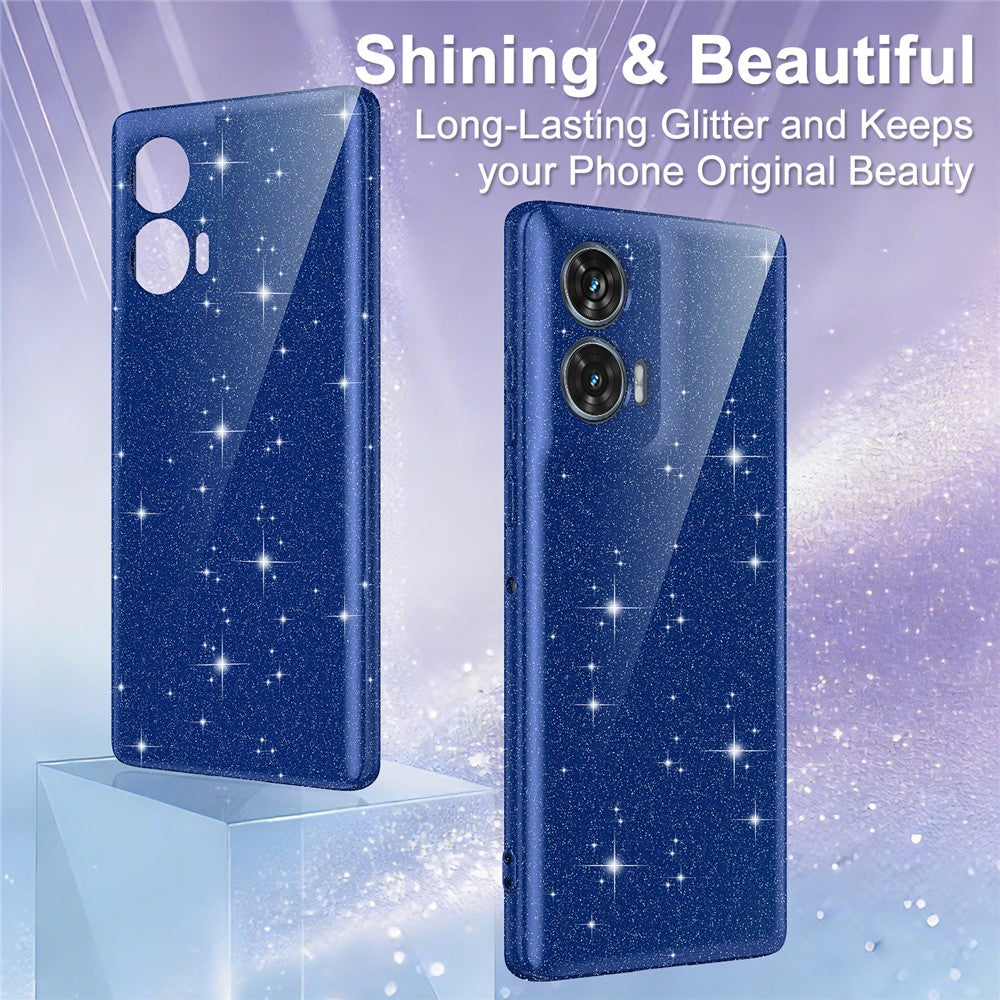 Magnetisk Cover til Motorola Edge 50 Fusion 5G / G96 5G Glitrende TPU Stødsikkert Telefoncover med Snor