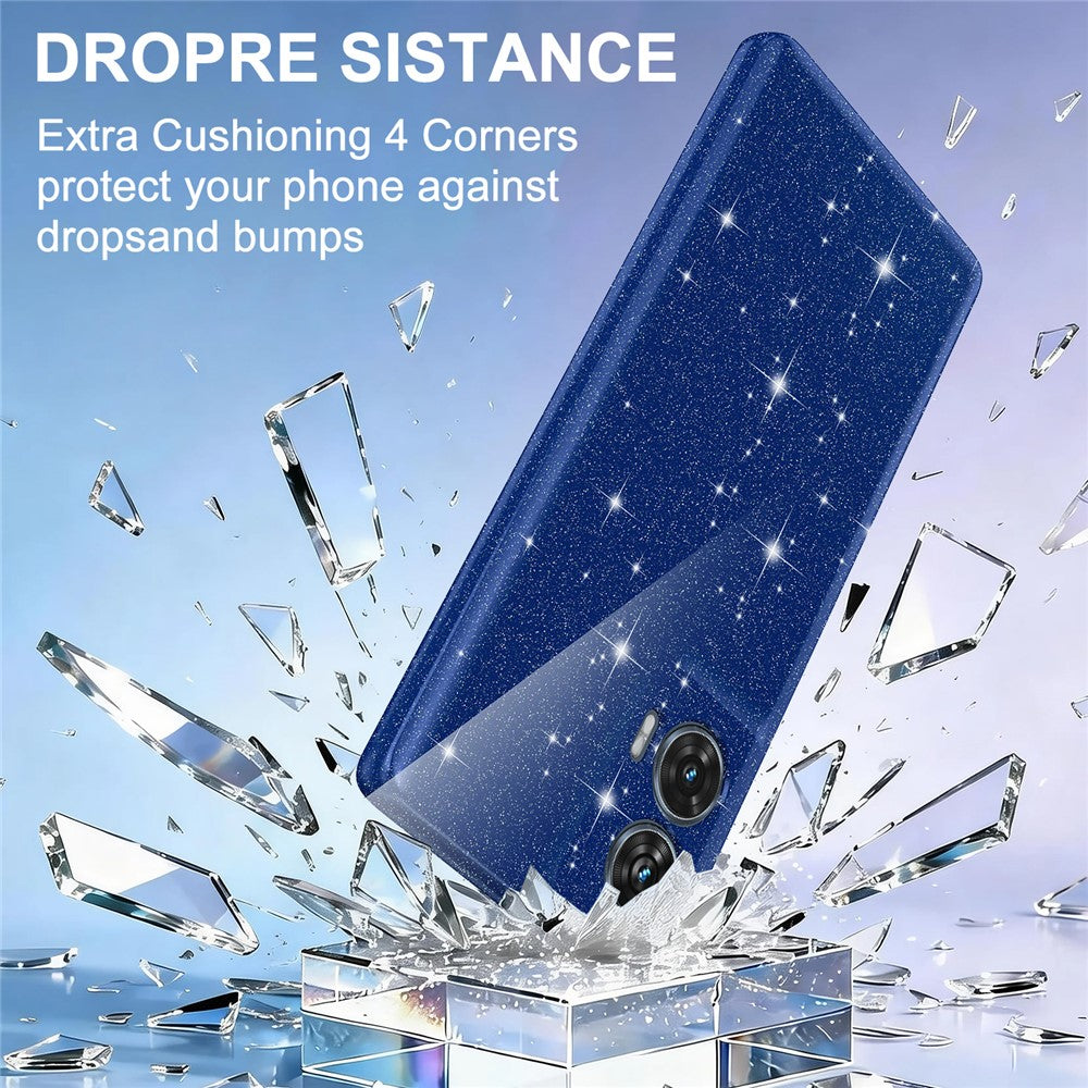 Magnetisk Cover til Motorola Edge 50 Fusion 5G / G96 5G Glitrende TPU Stødsikkert Telefoncover med Snor