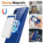 Samsung Galaxy A57 5G Magnetiskt Skal Glitter TPU Stötsäkert mobilskal med Snodd