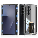 GKK-skal til Samsung Galaxy Z TriFold 5G med magnetisk hængsel, roterende stativ, armbånds-PC-mobilskal med hærdet glasfilm