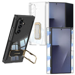 GKK-skal til Samsung Galaxy Z TriFold 5G med magnetisk hængsel, roterende stativ, armbånds-PC-mobilskal med hærdet glasfilm