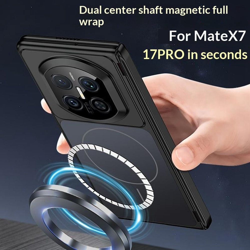 GKK For Huawei Mate X7 Magnetic Case Dual Center Shaft AG Matte Phone Cover