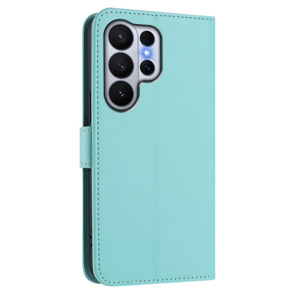For Samsung Galaxy S26 Ultra Case Pearls Heart Diamond Flower Decor Leather Wallet Phone Cover with Wrist Strap