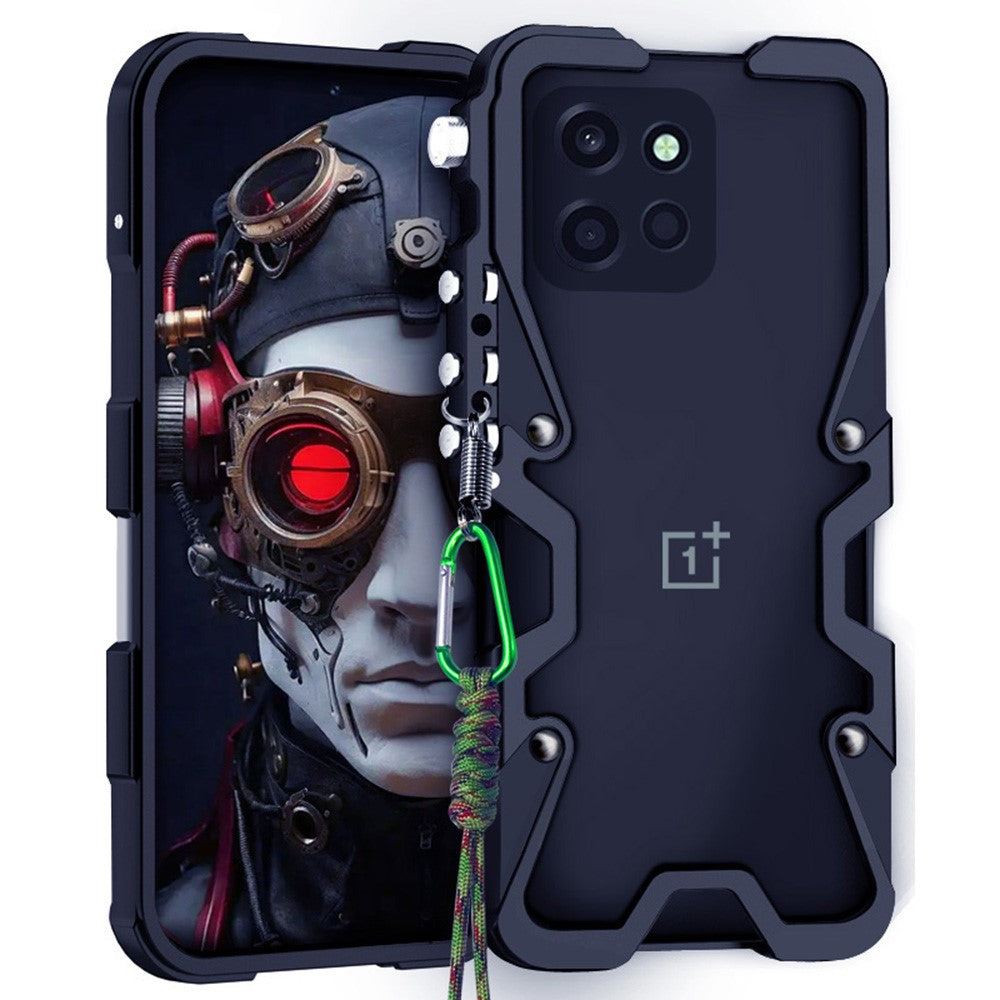 Bumper Case For OnePlus Nord CE6 5G / Nord 6 5G / Turbo 6V 5G / Turbo 6 5G Aluminium Alloy Metal Phone Shell Cover with Strapr
