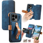For Oppo Find X9 5G Case Wallet Retro Leather Phone Cover with Wristband Kickstand