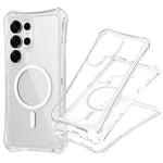 For Samsung Galaxy S26 Ultra Magnetic Case PC + TPU 3 in 1 Drop-proof Clear Phone Cover