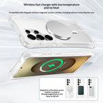 For Samsung Galaxy S26 Ultra Magnetic Case PC + TPU 3 in 1 Drop-proof Clear Phone Cover