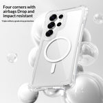 For Samsung Galaxy S26 Ultra Magnetic Case PC + TPU 3 in 1 Drop-proof Clear Phone Cover