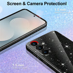 Samsung Galaxy S25+ / S24+ Magnetiskt skal Glitter TPU Stötsäkert Mobilskal med Snodd