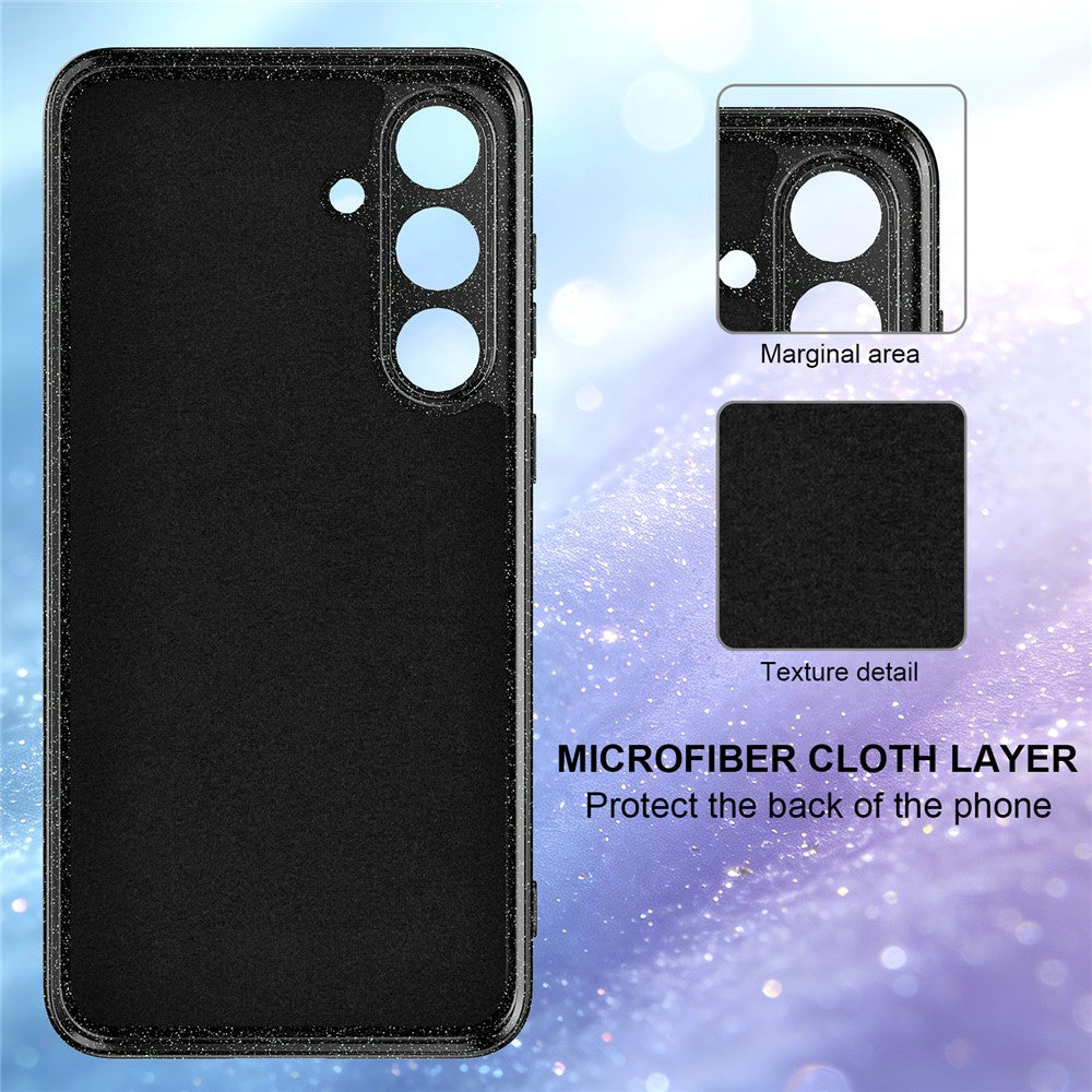 Samsung Galaxy S25+ / S24+ Magnetiskt skal Glitter TPU Stötsäkert Mobilskal med Snodd