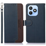 KHAZNEH For Honor X8d 4G Case RFID Blocking Wallet Litchi Texture PU Leather Phone Cover with Strap