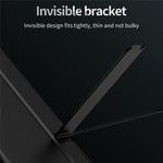 For Samsung Galaxy Z Fold4 5G Rubberized Hard PC Folding Shell Invisible Kickstand Anti-Scratch Protective Phone Case with Pencil / Pencil Holder