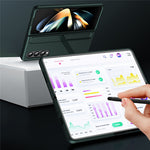 For Samsung Galaxy Z Fold4 5G Rubberized Hard PC Folding Shell Invisible Kickstand Anti-Scratch Protective Phone Case with Pencil / Pencil Holder