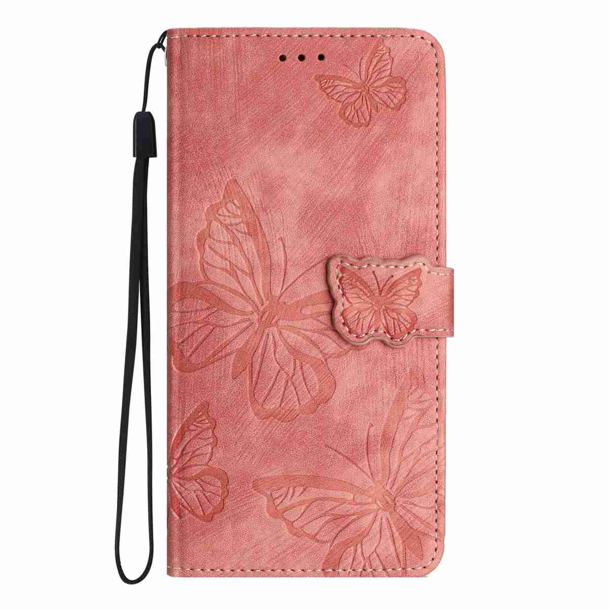 For Honor X8d 4G Case Butterfly Design Flip Wallet Leather Phone Cover Skin-Touch