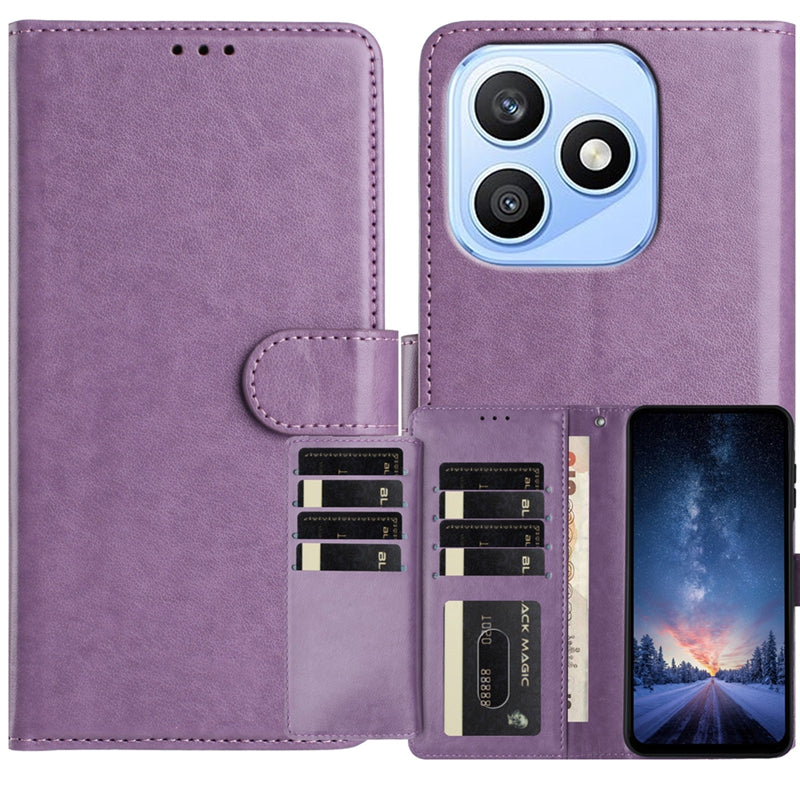 Til Honor X8d 4G Pung Telefoncover Stativ PU-læder Folio Flip Cover med 8 Kortpladser