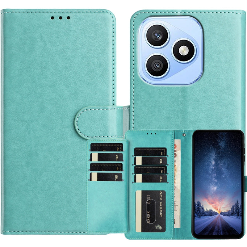 Til Honor X8d 4G Pung Telefoncover Stativ PU-læder Folio Flip Cover med 8 Kortpladser