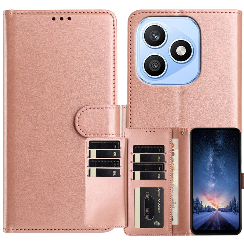 Til Honor X8d 4G Pung Telefoncover Stativ PU-læder Folio Flip Cover med 8 Kortpladser