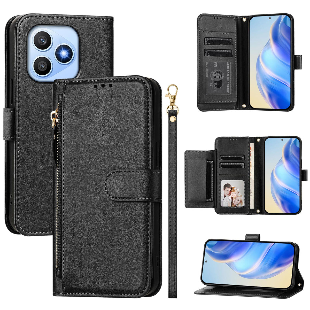 Honor X8d 4G Etui Lynlåslomme Flere Kortrum Læder Telefoncover