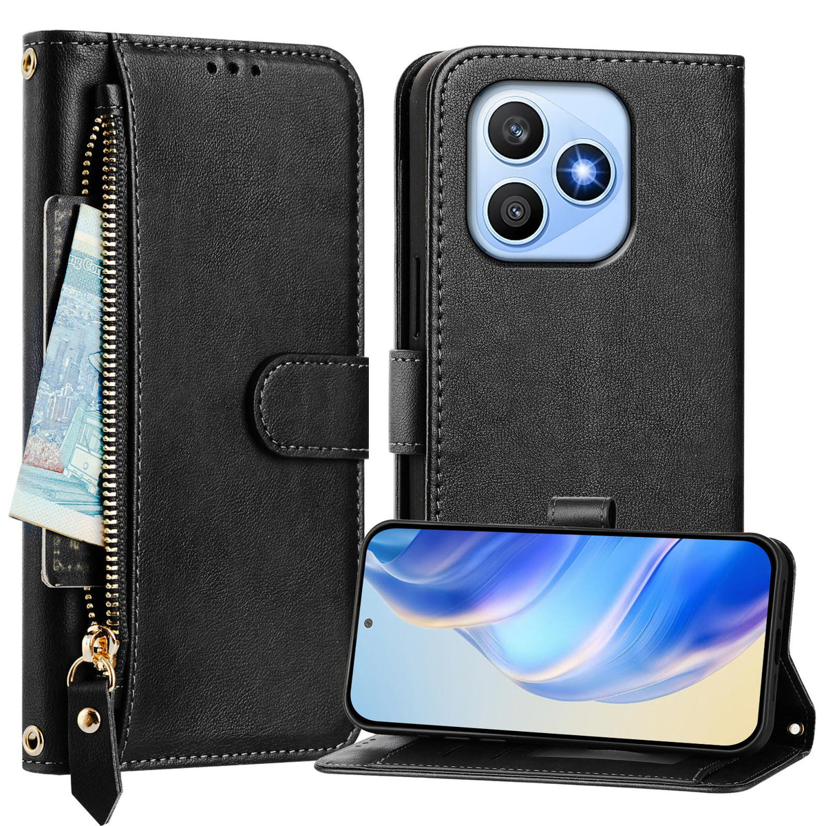 Honor X8d 4G Etui Lynlåslomme Flere Kortrum Læder Telefoncover