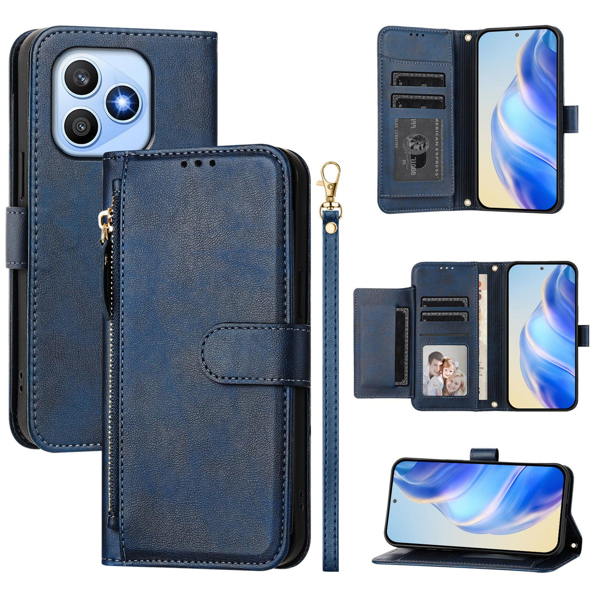 Honor X8d 4G Etui Lynlåslomme Flere Kortrum Læder Telefoncover
