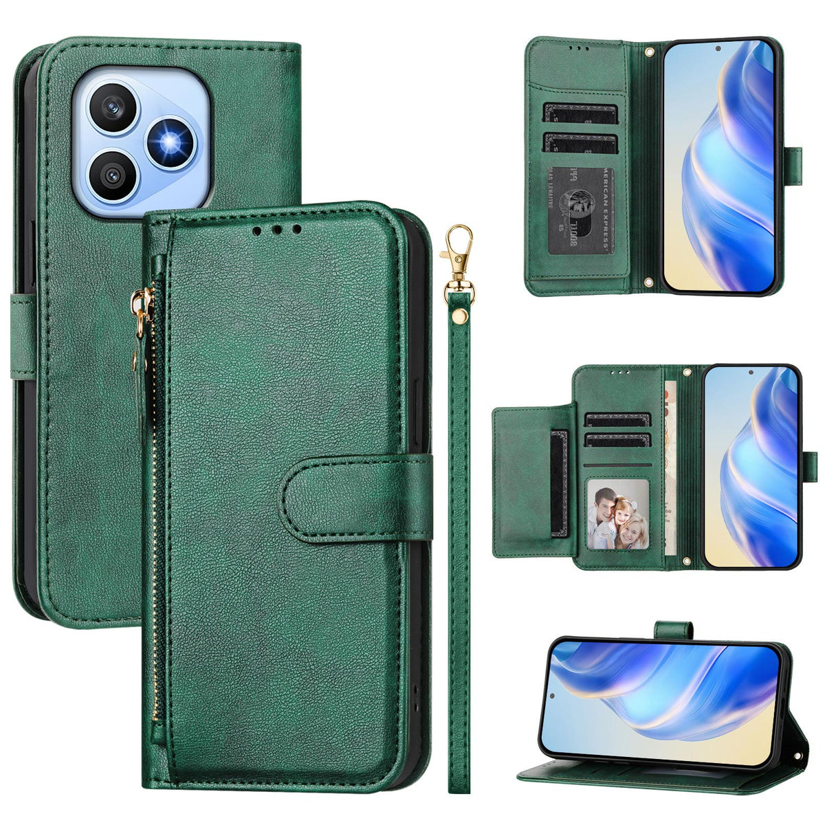 Honor X8d 4G Etui Lynlåslomme Flere Kortrum Læder Telefoncover
