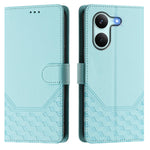 For Xiaomi Poco X8 Pro 5G / Xiaomi Redmi Turbo 5 5G Case Imprinted Honeycomb RFID Blocking Leather Phone Cover with Strap