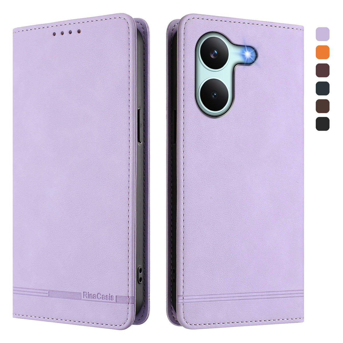 For Xiaomi Poco X8 Pro 5G / Xiaomi Redmi Turbo 5 5G Case RINACASIS RC23 RFID Blocking Wallet Stand PU Leather Phone Cover