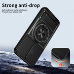 For Oppo A6 Pro 5G / A6 Pro 4G Magnetic Case Ring Holder Foldable Kickstand TPU PC Phone Cover with Camera Lens Slider