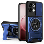For Oppo A6 Pro 5G / A6 Pro 4G Magnetic Case Ring Holder Foldable Kickstand TPU PC Phone Cover with Camera Lens Slider