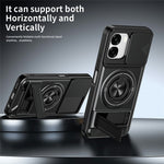For Oppo A6x 4G / A6x 5G Magnetic Case Ring Holder Foldable Kickstand TPU PC Phone Cover with Camera Lens Slider