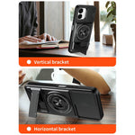 For Oppo A6x 4G / A6x 5G Magnetic Case Ring Holder Foldable Kickstand TPU PC Phone Cover with Camera Lens Slider