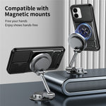 For Oppo A6x 4G / A6x 5G Magnetic Case Ring Holder Foldable Kickstand TPU PC Phone Cover with Camera Lens Slider