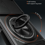 For Oppo A6x 4G / A6x 5G Magnetic Case Ring Holder Foldable Kickstand TPU PC Phone Cover with Camera Lens Slider
