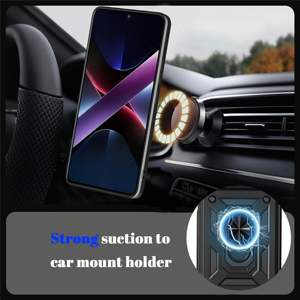 For Oppo A6x 4G / A6x 5G Case with Slide Camera Lid PC + TPU Kickstand Phone Cover