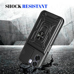 For Oppo A6x 4G / A6x 5G Case with Slide Camera Lid PC + TPU Kickstand Phone Cover