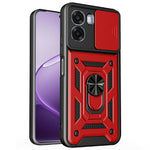 For Oppo A6x 4G / A6x 5G Case with Slide Camera Lid PC + TPU Kickstand Phone Cover