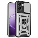 For Oppo A6x 4G / A6x 5G Case with Slide Camera Lid PC + TPU Kickstand Phone Cover