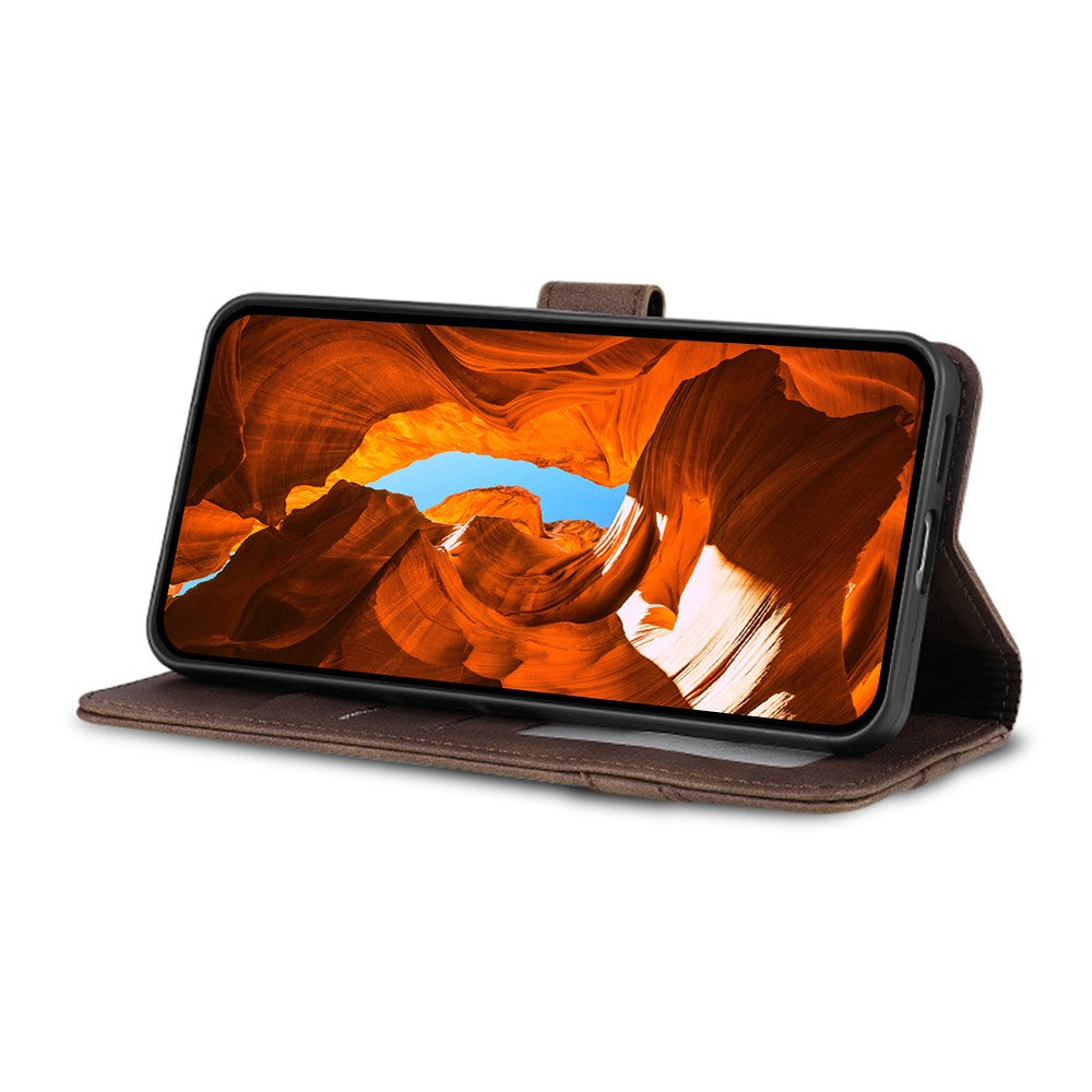 AZNS A2 for Oppo Find X9 5G Leather Case with Wrist Strap RFID Blocking Wallet Stand Phone Cover