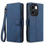 AZNS A2 för Oppo Reno15 Pro Max 5G (Global) / Reno15 Pro 5G (Kina) Läderfodral med handledsrem RFID-blockerande plånboksfodral