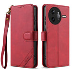 AZNS A2 for Xiaomi Redmi K80 Pro 5G  /  Poco F7 Ultra 5G Leather Case with Wrist Strap RFID Blocking Wallet Stand Phone Cover
