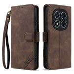 AZNS A2 for Xiaomi Redmi Note 14 Pro 5G  /  Poco X7 5G Leather Case with Wrist Strap RFID Blocking Wallet Stand Phone Cover