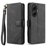 AZNS A2 for Xiaomi Redmi Turbo 4 Pro 5G  /  Poco F7 5G Leather Case with Wrist Strap RFID Blocking Wallet Stand Phone Cover