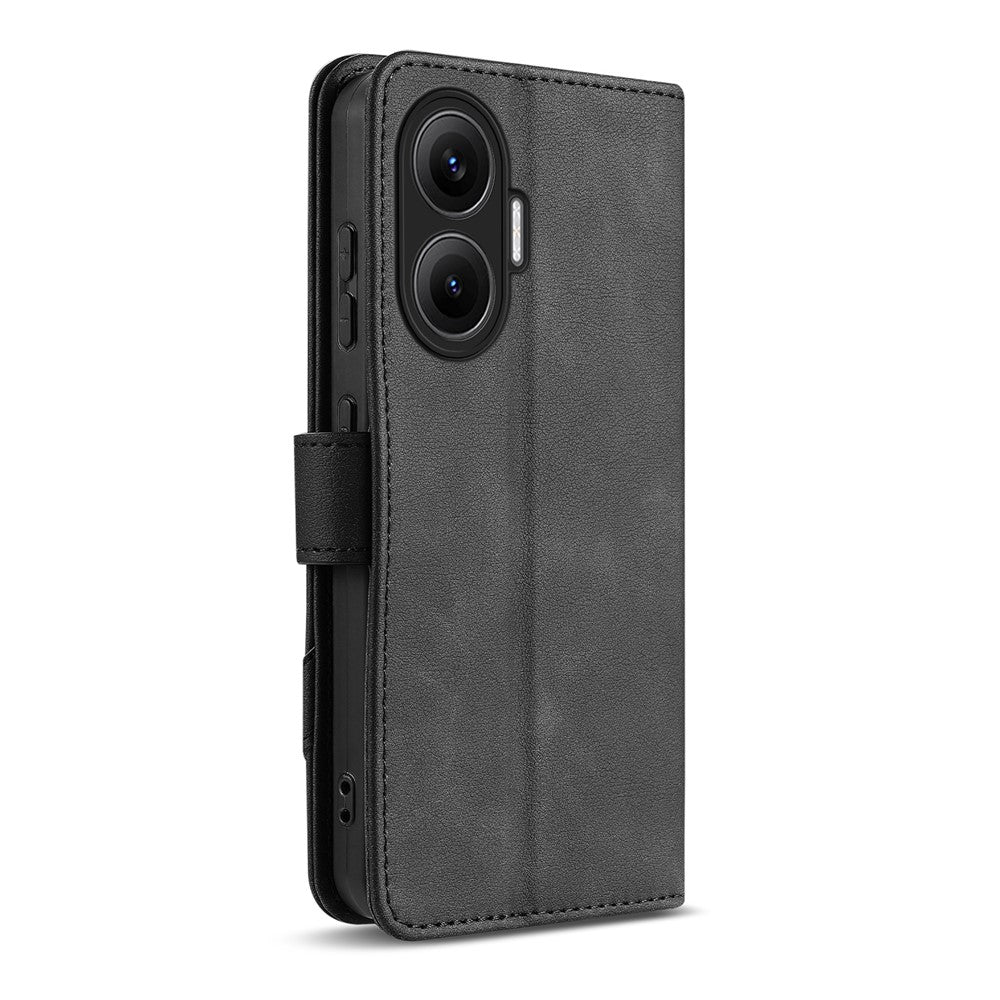 AZNS A2 for Xiaomi Redmi Turbo 4 Pro 5G  /  Poco F7 5G Leather Case with Wrist Strap RFID Blocking Wallet Stand Phone Cover